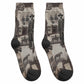 Bass Reeves Black Cowboy Lawman Crew Socks Vintage Newspaper Collage Old West Legend Sketch