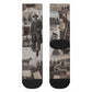 Bass Reeves Black Cowboy Lawman Crew Socks Vintage Newspaper Collage Old West Legend Sketch