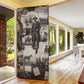 Bass Reeves Black Cowboy Lawman Door Cover Vintage Newspaper Collage Old West Legend Sketch