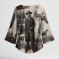 Bass Reeves Black Cowboy Lawman Kimono Sleeve Blouse Vintage Newspaper Collage Old West Legend Sketch