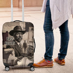 Bass Reeves Black Cowboy Lawman Luggage Cover Vintage Newspaper Collage Old West Legend Sketch