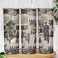 Bass Reeves Black Cowboy Lawman Skinny Tumbler Vintage Newspaper Collage Old West Legend Sketch