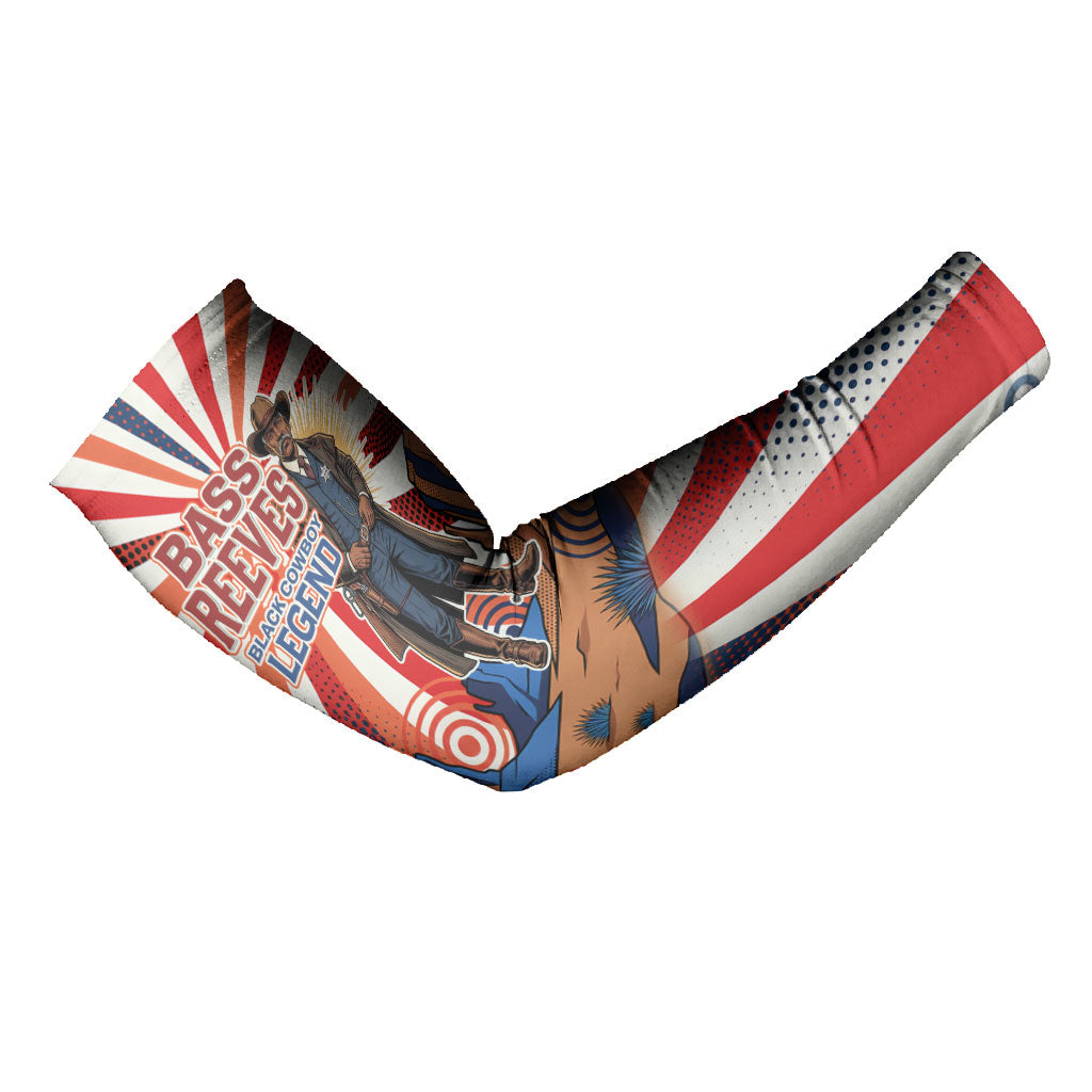 Bass Reeves Black Cowboy Legend Arm Sleeves Retro Comic Pop Art Sunburst Western US Marshal Badge