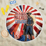 Bass Reeves Black Cowboy Legend Beach Blanket Retro Comic Pop Art Sunburst Western US Marshal Badge