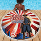Bass Reeves Black Cowboy Legend Beach Blanket Retro Comic Pop Art Sunburst Western US Marshal Badge