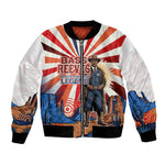 Bass Reeves Black Cowboy Legend Bomber Jacket Retro Comic Pop Art Sunburst Western US Marshal Badge