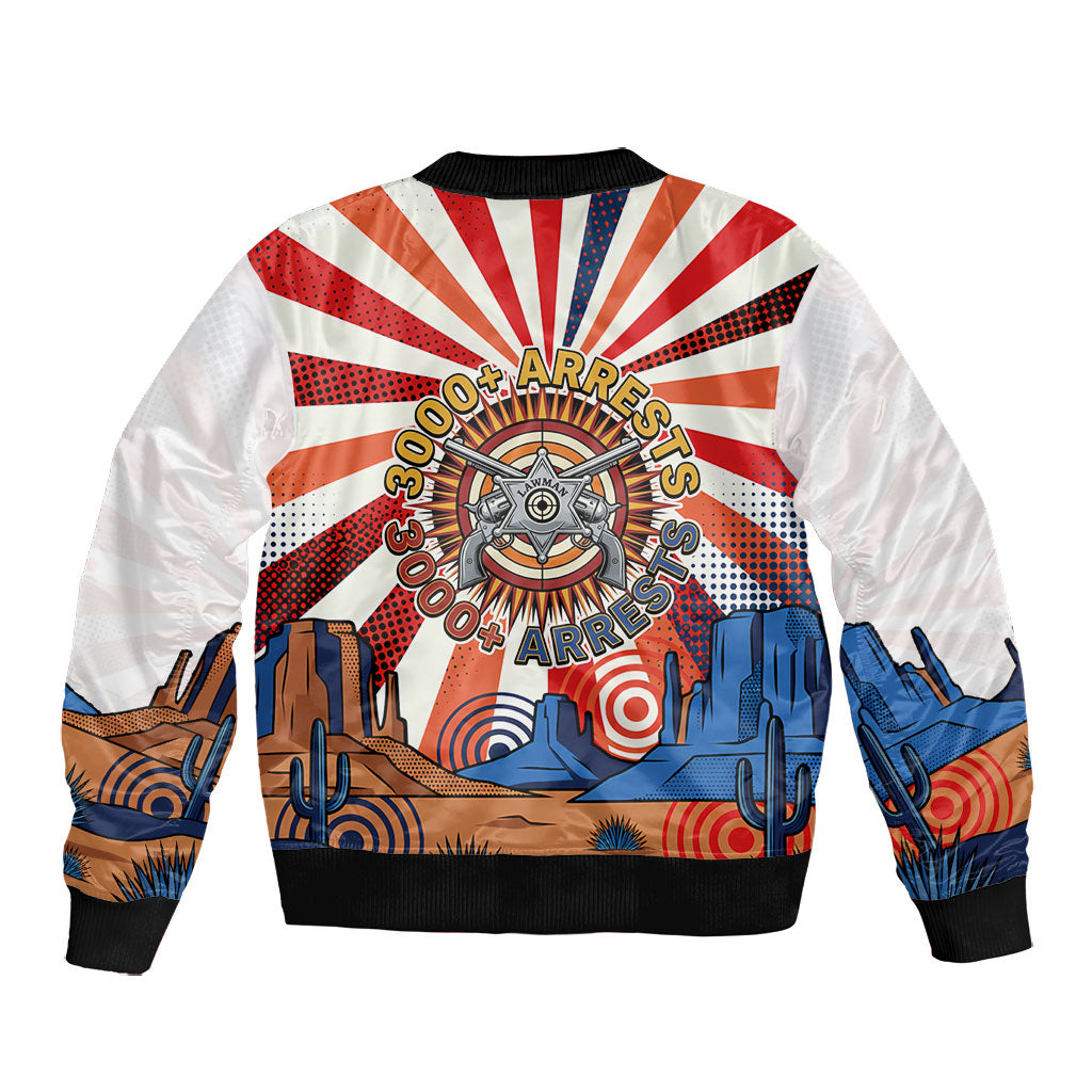 Bass Reeves Black Cowboy Legend Bomber Jacket Retro Comic Pop Art Sunburst Western US Marshal Badge