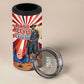 Bass Reeves Black Cowboy Legend 4 in 1 Can Cooler Tumbler Retro Comic Pop Art Sunburst Western US Marshal Badge
