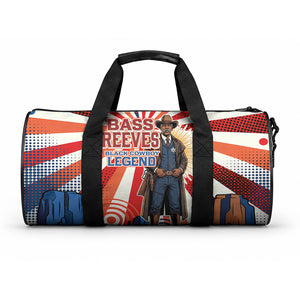 Bass Reeves Black Cowboy Legend Duffle Bag Retro Comic Pop Art Sunburst Western US Marshal Badge