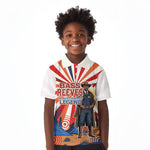 Bass Reeves Black Cowboy Legend Kid Polo Shirt Retro Comic Pop Art Sunburst Western US Marshal Badge