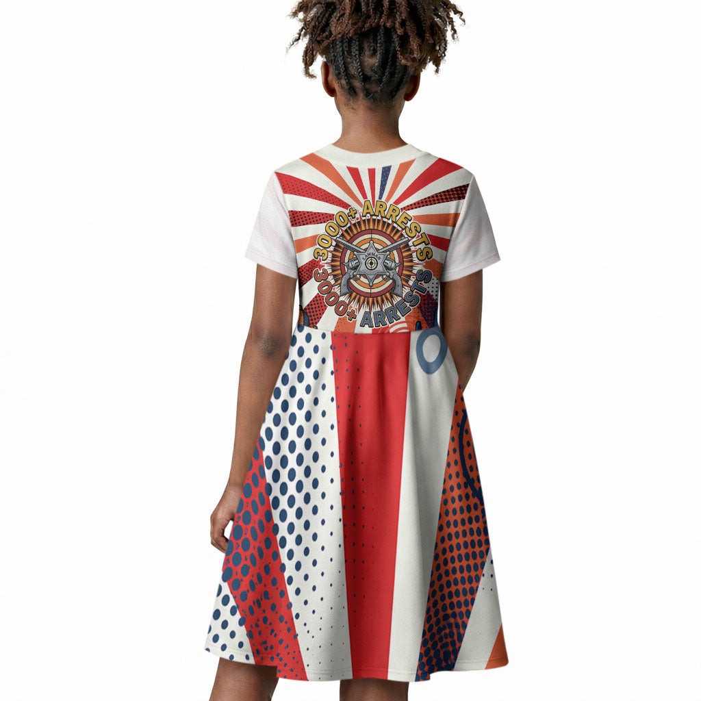 Bass Reeves Black Cowboy Legend Kid Short Sleeve Dress Retro Comic Pop Art Sunburst Western US Marshal Badge