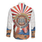 Bass Reeves Black Cowboy Legend Long Sleeve Button Shirt Retro Comic Pop Art Sunburst Western US Marshal Badge