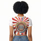 Bass Reeves Black Cowboy Legend Raglan Cropped T shirt Retro Comic Pop Art Sunburst Western US Marshal Badge