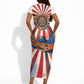 Bass Reeves Black Cowboy Legend Short Sleeve Bodycon Dress Retro Comic Pop Art Sunburst Western US Marshal Badge