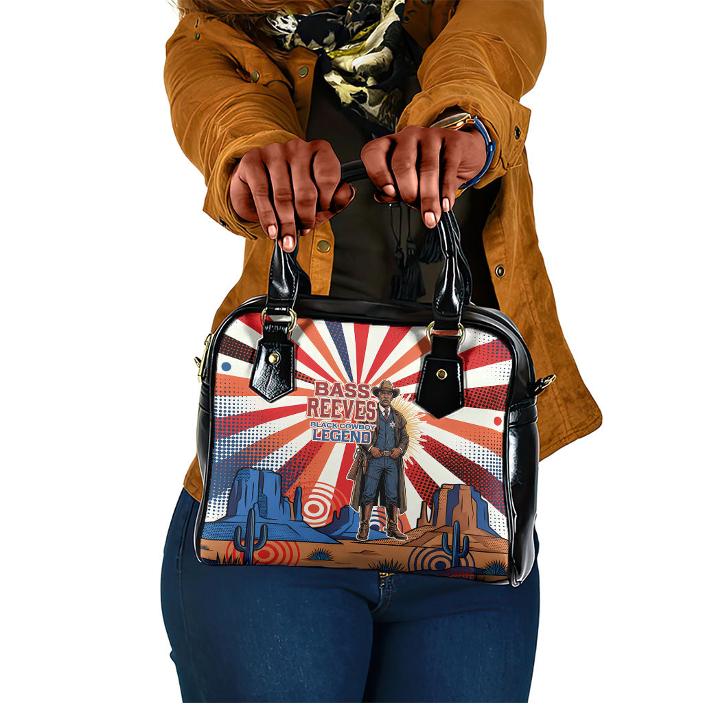 Bass Reeves Black Cowboy Legend Shoulder Handbag Retro Comic Pop Art Sunburst Western US Marshal Badge