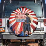 Bass Reeves Black Cowboy Legend Spare Tire Cover Retro Comic Pop Art Sunburst Western US Marshal Badge