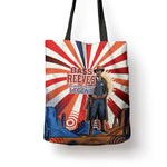Bass Reeves Black Cowboy Legend Tote Bag Retro Comic Pop Art Sunburst Western US Marshal Badge