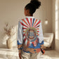 Bass Reeves Black Cowboy Legend Women Casual Shirt Retro Comic Pop Art Sunburst Western US Marshal Badge