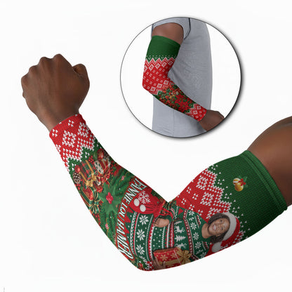 Fannie Lou Hamer Christmas Arm Sleeves Retro Ugly Christmas Pattern Civil Rights Activist