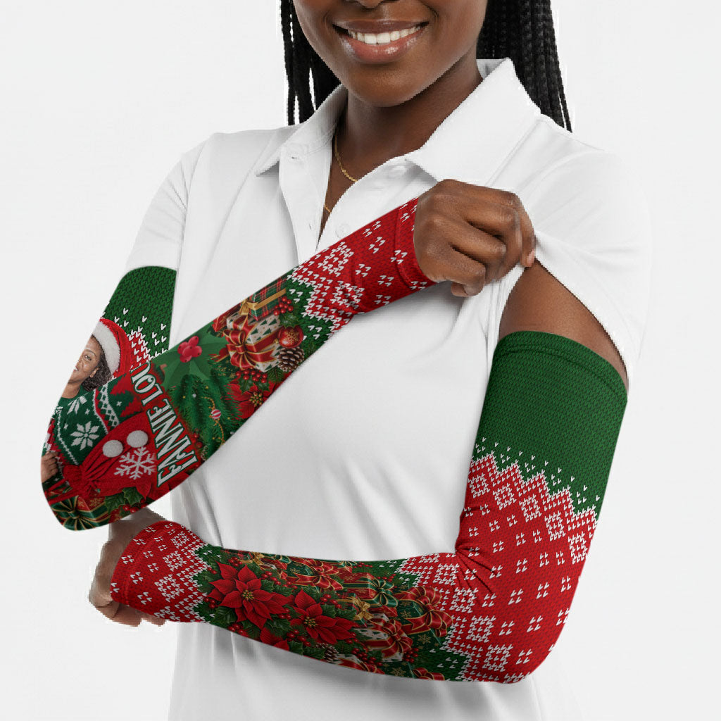 Fannie Lou Hamer Christmas Arm Sleeves Retro Ugly Christmas Pattern Civil Rights Activist