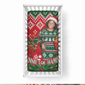 Fannie Lou Hamer Christmas Baby Bed Cover Retro Ugly Christmas Pattern Civil Rights Activist