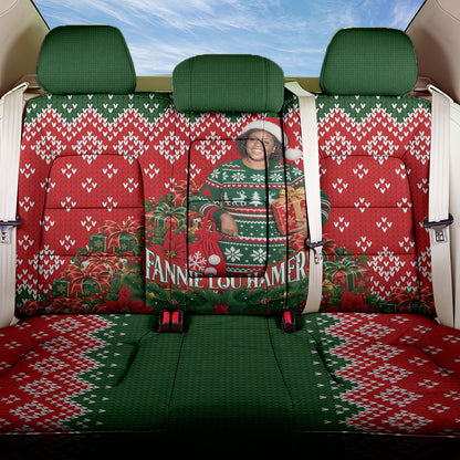 Fannie Lou Hamer Christmas Back Car Seat Cover Retro Ugly Christmas Pattern Civil Rights Activist