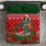 Fannie Lou Hamer Christmas Bedding Set Retro Ugly Christmas Pattern Civil Rights Activist