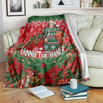Fannie Lou Hamer Christmas Blanket Retro Ugly Christmas Pattern Civil Rights Activist