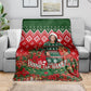 Fannie Lou Hamer Christmas Blanket Retro Ugly Christmas Pattern Civil Rights Activist
