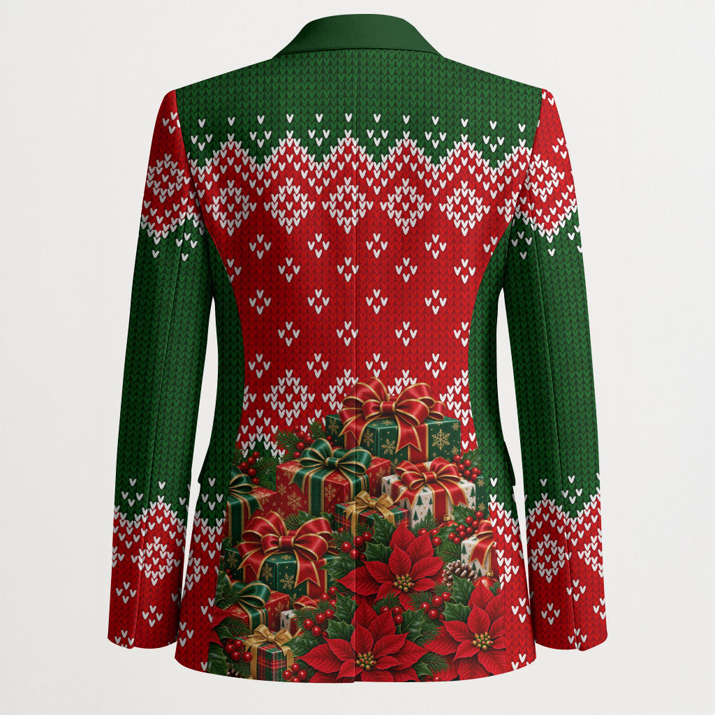 Fannie Lou Hamer Christmas Blazer Retro Ugly Christmas Pattern Civil Rights Activist