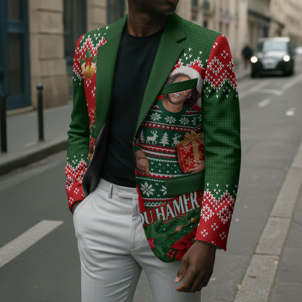 Fannie Lou Hamer Christmas Blazer Retro Ugly Christmas Pattern Civil Rights Activist