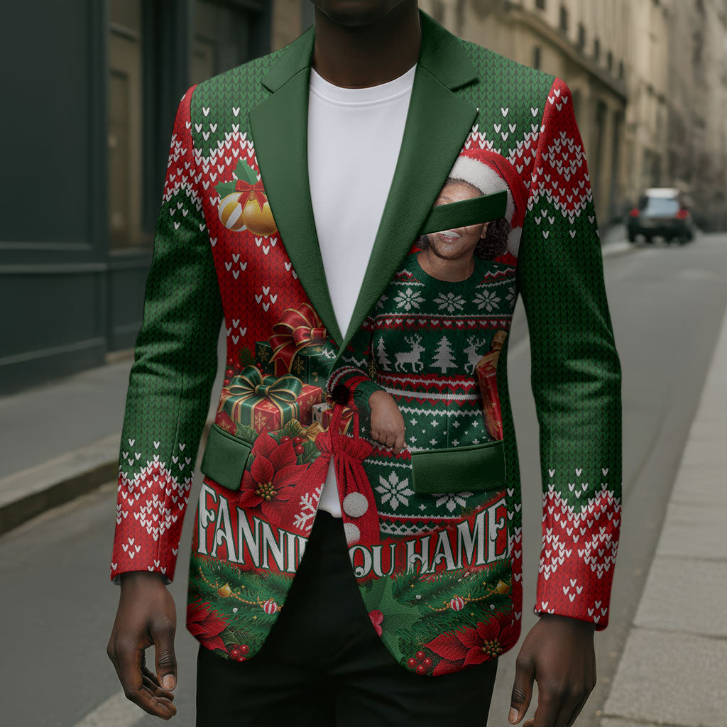 Fannie Lou Hamer Christmas Blazer Retro Ugly Christmas Pattern Civil Rights Activist