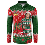 Fannie Lou Hamer Christmas Button Sweatshirt Retro Ugly Christmas Pattern Civil Rights Activist