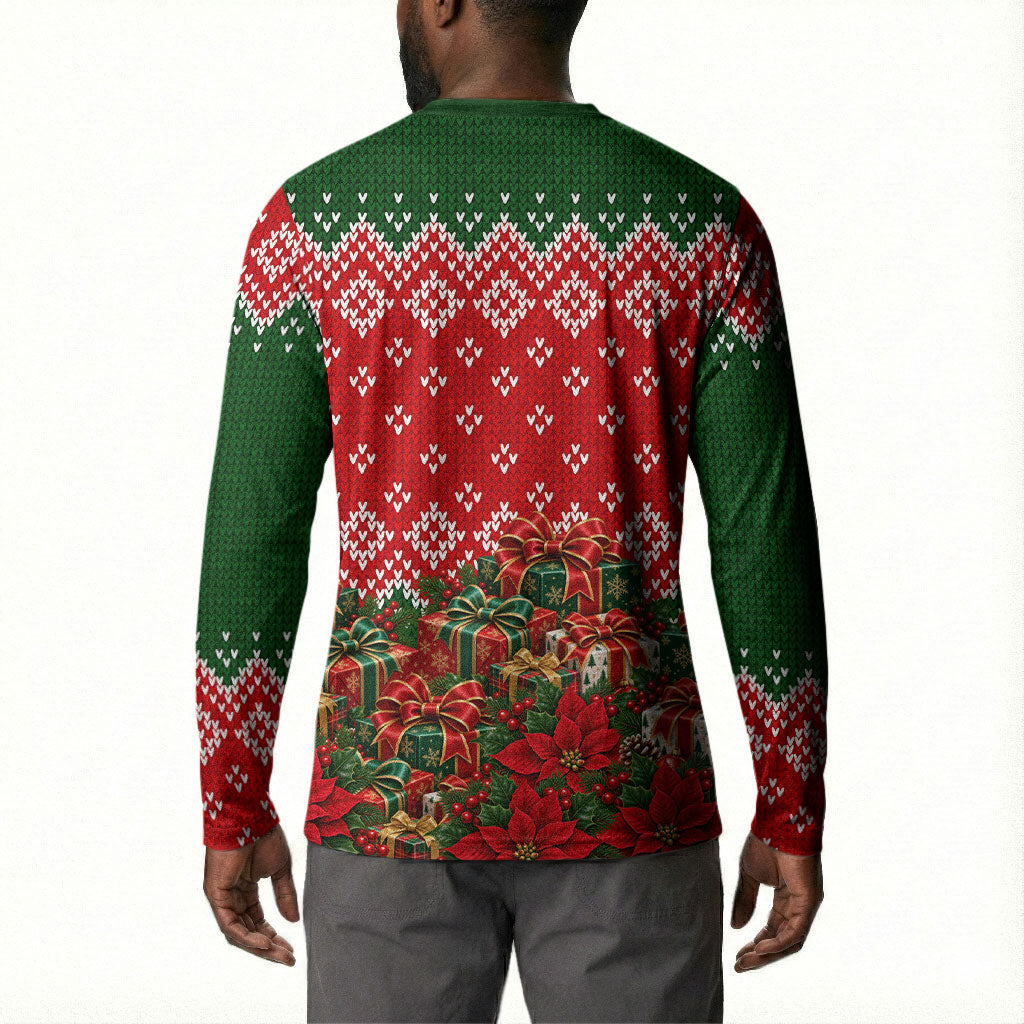 Fannie Lou Hamer Christmas Button Sweatshirt Retro Ugly Christmas Pattern Civil Rights Activist