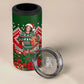 Fannie Lou Hamer Christmas 4 in 1 Can Cooler Tumbler Retro Ugly Christmas Pattern Civil Rights Activist