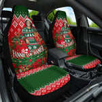Fannie Lou Hamer Christmas Car Seat Cover Retro Ugly Christmas Pattern Civil Rights Activist