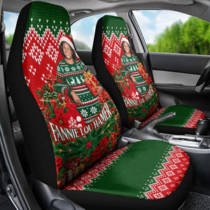 Fannie Lou Hamer Christmas Car Seat Cover Retro Ugly Christmas Pattern Civil Rights Activist
