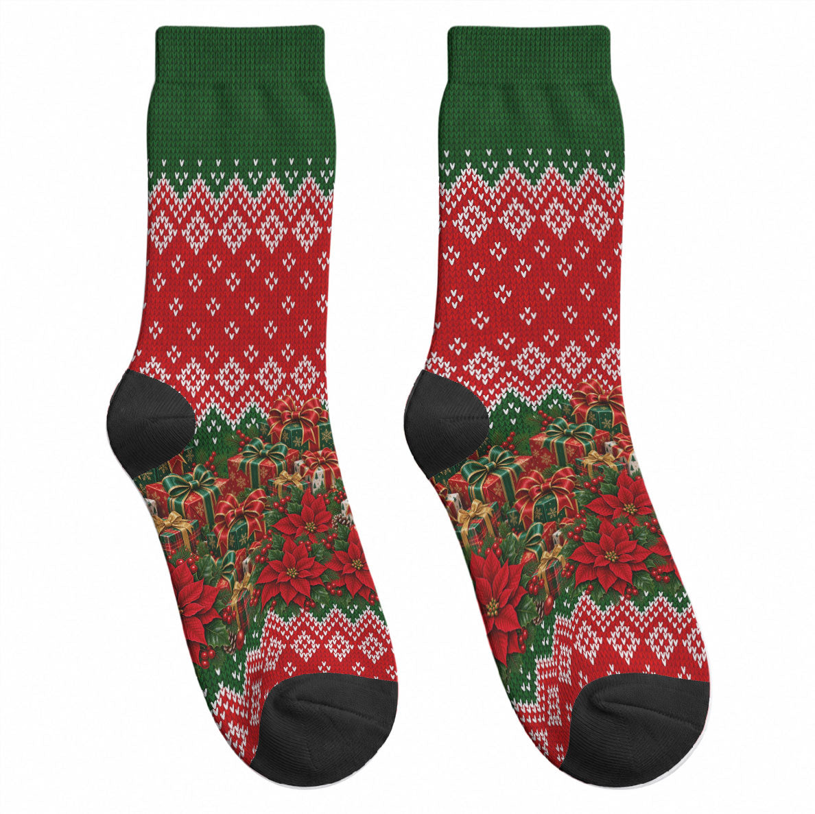 Fannie Lou Hamer Christmas Crew Socks Retro Ugly Christmas Pattern Civil Rights Activist