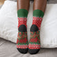 Fannie Lou Hamer Christmas Crew Socks Retro Ugly Christmas Pattern Civil Rights Activist