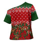 Fannie Lou Hamer Christmas Cross Shoulder Shirt Retro Ugly Christmas Pattern Civil Rights Activist