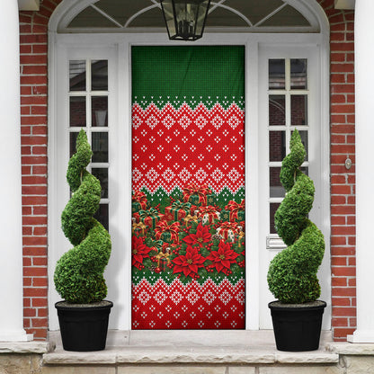 Fannie Lou Hamer Christmas Door Cover Retro Ugly Christmas Pattern Civil Rights Activist