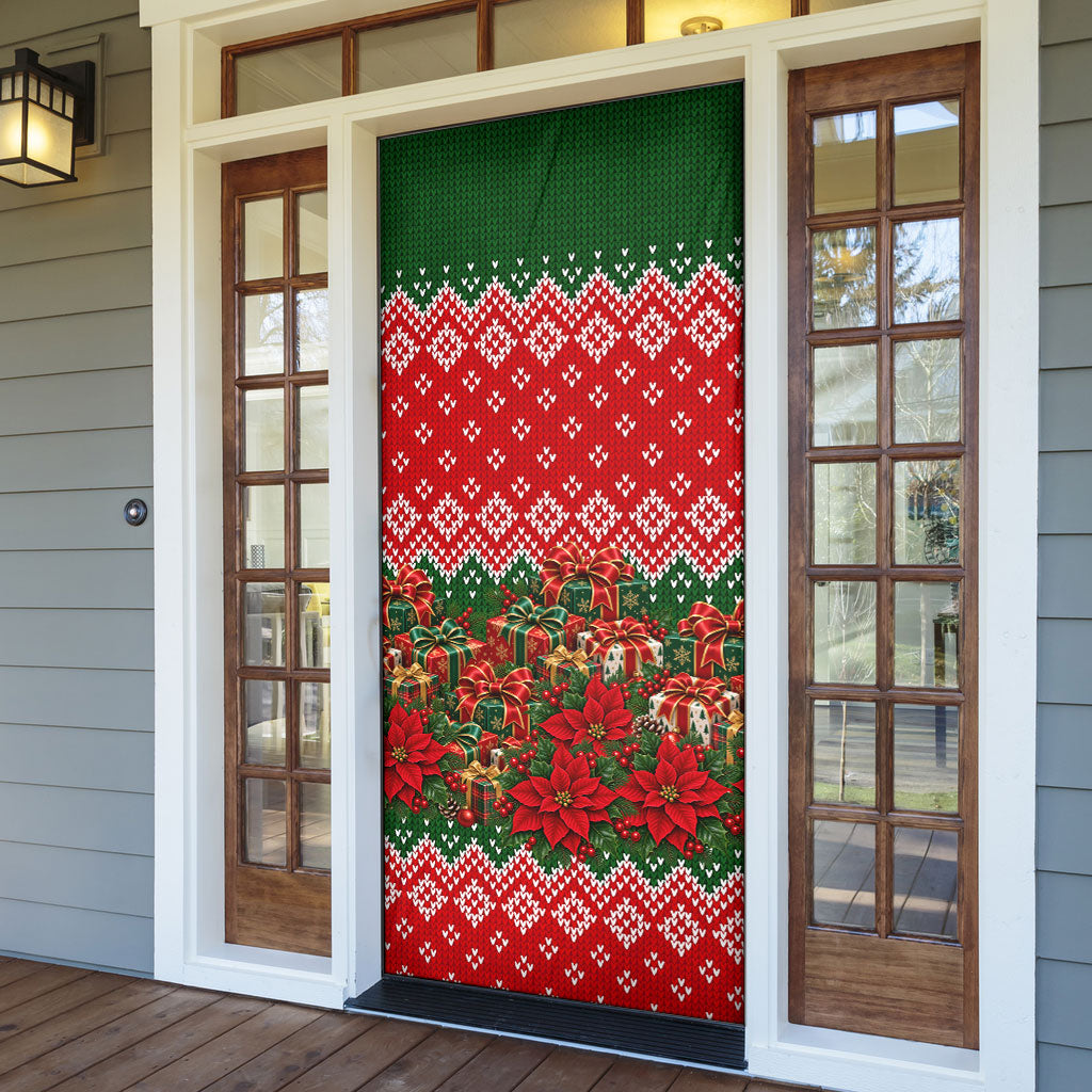 Fannie Lou Hamer Christmas Door Cover Retro Ugly Christmas Pattern Civil Rights Activist