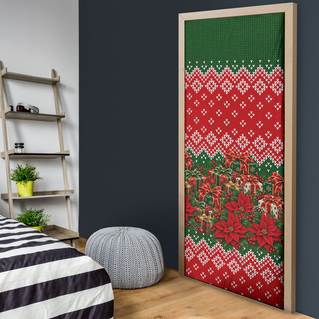 Fannie Lou Hamer Christmas Door Cover Retro Ugly Christmas Pattern Civil Rights Activist