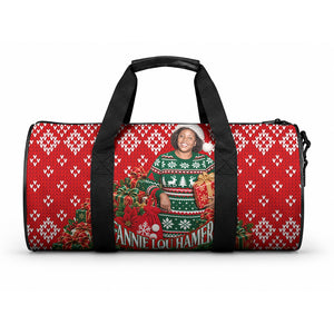 Fannie Lou Hamer Christmas Duffle Bag Retro Ugly Christmas Pattern Civil Rights Activist