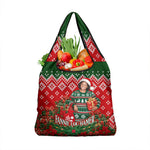 Fannie Lou Hamer Christmas Grocery Bag Retro Ugly Christmas Pattern Civil Rights Activist