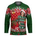 Fannie Lou Hamer Christmas Hockey Jersey Retro Ugly Christmas Pattern Civil Rights Activist