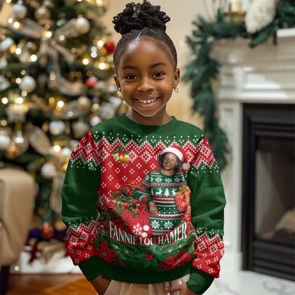 Fannie Lou Hamer Christmas Kid Ugly Christmas Sweater Retro Ugly Christmas Pattern Civil Rights Activist