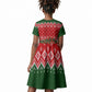 Fannie Lou Hamer Christmas Kid Short Sleeve Dress Retro Ugly Christmas Pattern Civil Rights Activist