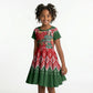 Fannie Lou Hamer Christmas Kid Short Sleeve Dress Retro Ugly Christmas Pattern Civil Rights Activist