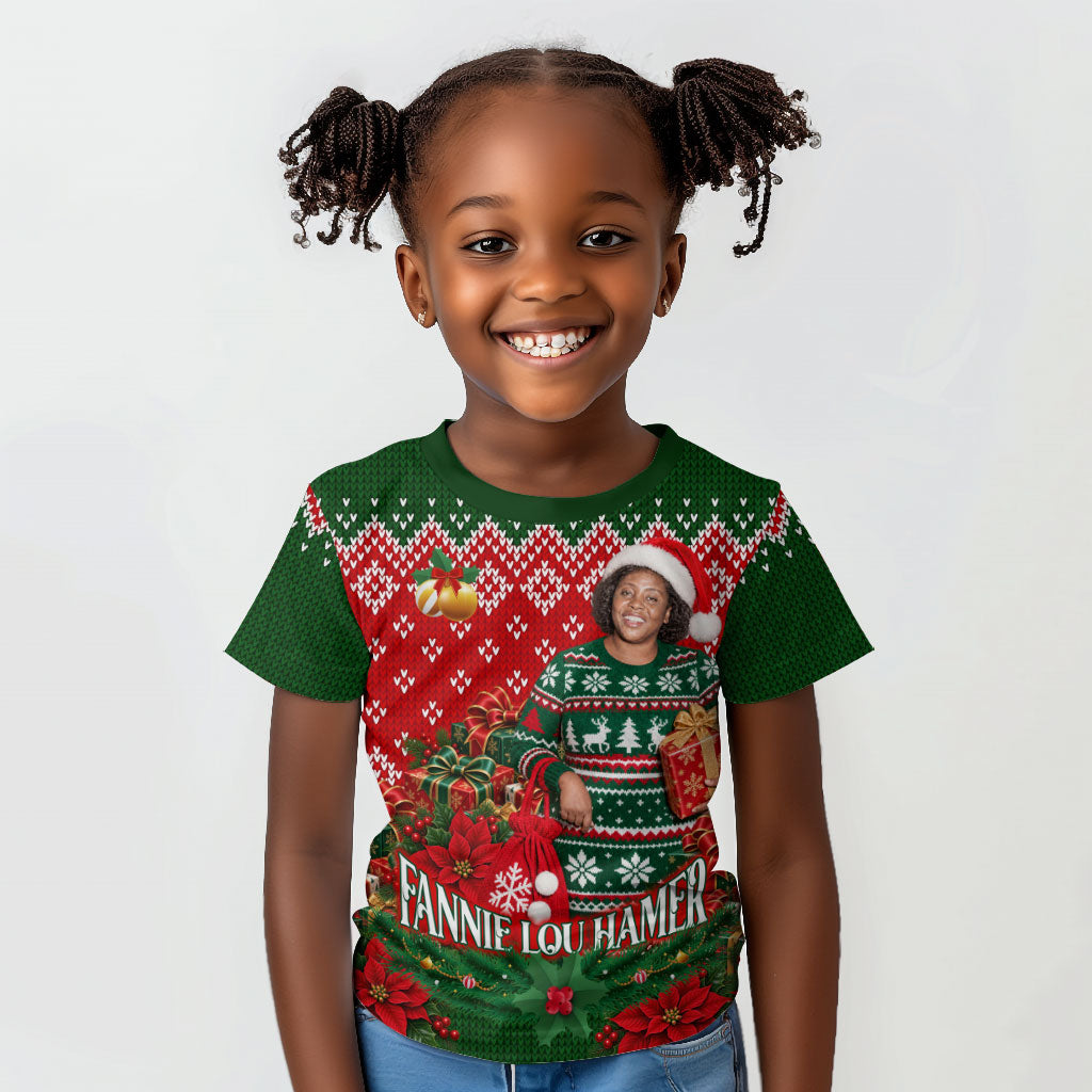 Fannie Lou Hamer Christmas Kid T shirt Retro Ugly Christmas Pattern Civil Rights Activist